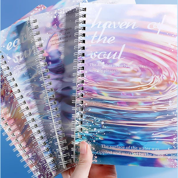 4 unids/set A5 cuaderno papelería estética dulce mariposa bobina Bloc de notas página interior Horizontal diario planificador volver a la escuela