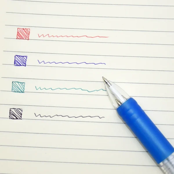 4 bolígrafos de escritura de cuatro colores, rojo, azul, negro y verde, de 0,7 mm, para firma, para estudiantes, material escolar y de oficina. - Image 3