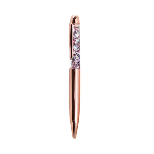 Bolígrafo de metal con punta de bola y lentejuelas de arena movediza, bolígrafo de firma, bolígrafo de regalo para oficina, material escolar, papelería para estudiantes - Image 5