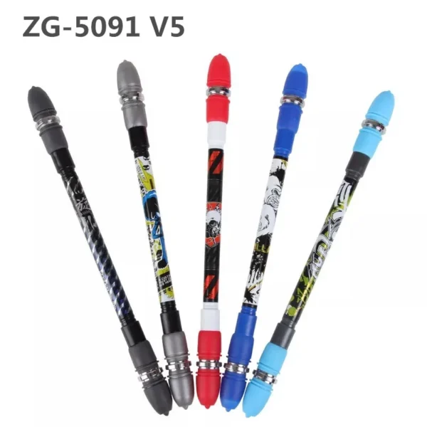 Bolígrafo giratorio 5091 V5 con revestimiento antideslizante de 22 cm, ideal para competición, juegos y escritura.