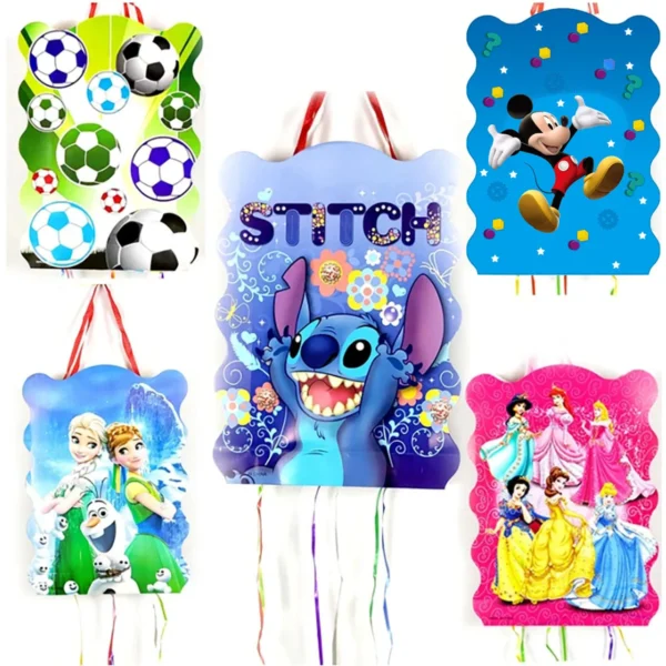 1 pieza/lote de piñatas temáticas de Disney Moana, sirena, Mickey y princesa, recuerdos para niños, decoraciones para fiestas de cumpleaños y eventos, piñata DIY.