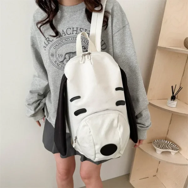 Mochila de estudiante informal de viaje de gran capacidad con diseño creativo de Snoopy de Anime, nueva y a la moda, de tela Oxford