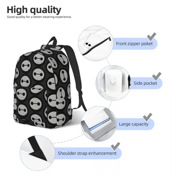 Mochila unisex de Disney Big Hero 6, resistente y versátil, ideal para senderismo, ideal como regalo de regreso a clases. - Image 5