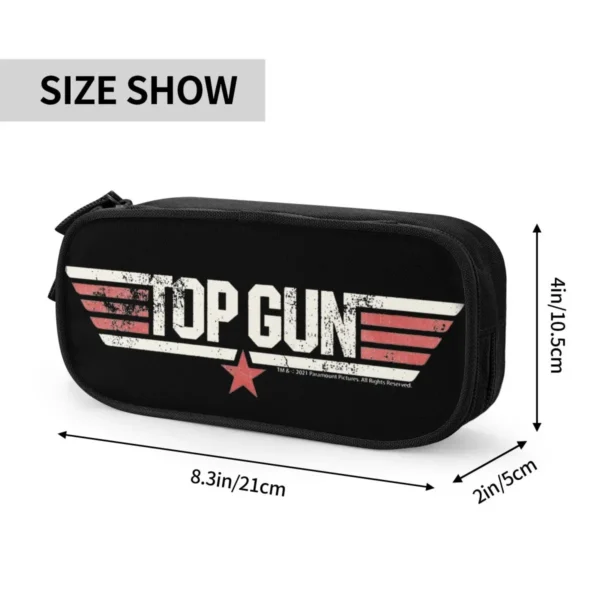 Estuche para lápices de la película de acción Top Gun, bolsas para lápices, gran capacidad, para estudiantes, regalo escolar - Image 3