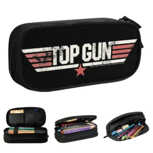 Estuche para lápices de la película de acción Top Gun, bolsas para lápices, gran capacidad, para estudiantes, regalo escolar