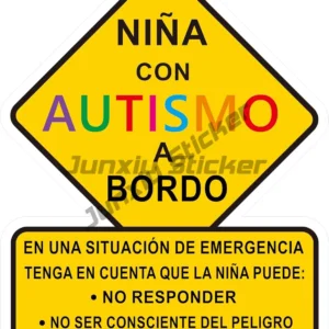 Niño Con Autismo A Bordo, Calcomania Autismo Para Carro Spanish Mexico Autism Car Sticker Truck Decal Sticker PVC accessories